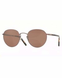 Oliver Peoples Hassett Mirrored Round Sunglasses
