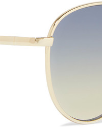 Le Specs Imperium Aviator Style Gold Tone Sunglasses