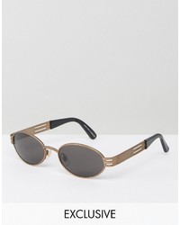 Reclaimed Vintage Inspired Round Sunglasses In Gold