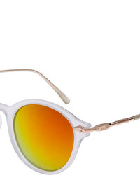 Romwe Iridescent Red White Sunglasses