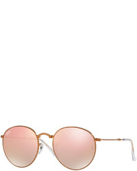Ray-Ban Iridescent Round Flash Sunglasses Copperbronze