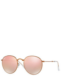 Ray-Ban Iridescent Round Flash Sunglasses Copperbronze