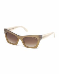 Tom Ford Kasia Two Tone Cat Eye Sunglasses Bronze