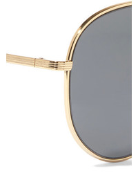 Victoria Beckham Loop Aviator Style Gold Tone Sunglasses