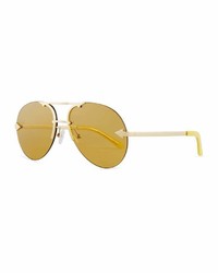 Karen Walker Love Hangover Semi Rimless Aviator Sunglasses Gold