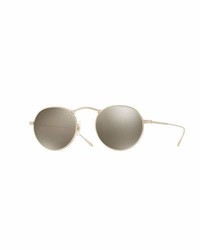 Oliver Peoples M 4 30th Anniversary Mirrored Round Sunglasses