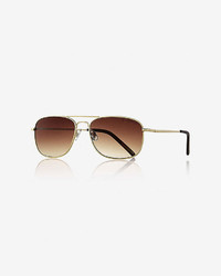 Express Metal Frame Aviator Sunglasses