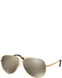 Michael Kors Michl Kors Mirrored Aviator Sunglasses Golden