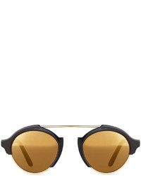 Illesteva Milan Iv Round Sunglasses Black