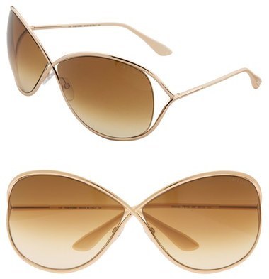 Tom Ford Miranda 68mm Open Temple Oversize Metal Sunglasses, $430 |  Nordstrom | Lookastic