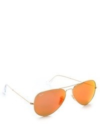 Ray-Ban Mirrored Matte Classic Aviator Sunglasses