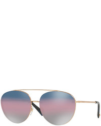 Valentino Mirrored Round Sunglasses
