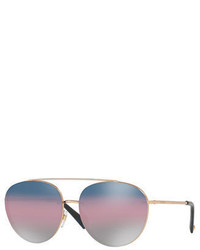 Valentino Mirrored Round Sunglasses
