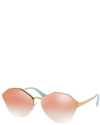 Prada Mirrored Round Sunglasses