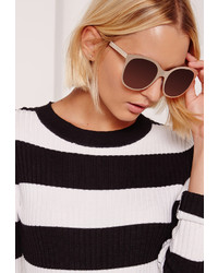 Missguided Metal Frame Sunglasses Gold