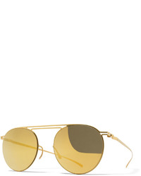 Mykita Maison Margiela Essential Floating Lens Round Sunglasses Gold