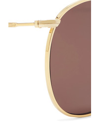 Illesteva Mykonos Ii Round Frame Gold Tone Sunglasses