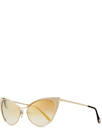 Tom Ford Nastasya Metal Cat Eye Sunglasses