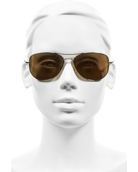 Kate Spade New York Ally 60mm Polarized Metal Aviator Sunglasses Gold Brown Polarized