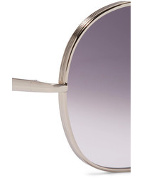 Chloé Nola Oversized Square Frame Gold Tone Sunglasses