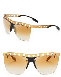 Prada Perforated Mirrored Wayfarer Sunglasses