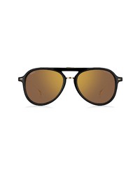 BOSS Polarized Aviator Sunglasses In Black Gold At Nordstrom