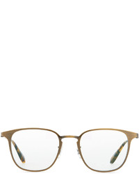 Oliver Peoples Pressman Square Titanium Fashion Glasses Aged Gold