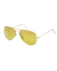 Ray-Ban Gold Mirror Aviator Sunglasses