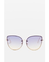 Topshop Rimless Oversized Kitty Sunglasses
