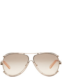 Chloé Rose Gold Aviator Sunglasses