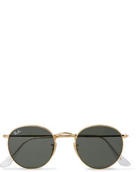 Ray-Ban Round Frame Gold Tone Sunglasses