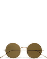 Illesteva Round Frame Gold Tone Sunglasses