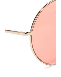 Linda Farrow Round Frame Rose Gold Plated Sunglasses