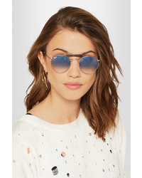 Ray-Ban Round Frame Rose Gold Tone And Acetate Sunglasses