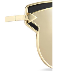 Karen Walker Superstars Felipe Cat Eye Gold Tone Mirrored Sunglasses