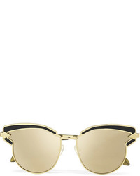 Karen Walker Superstars Felipe Cat Eye Gold Tone Mirrored Sunglasses