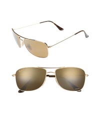 Ray-Ban Tech 59mm Polarized Sunglasses In Gold Gradient Mirror At Nordstrom