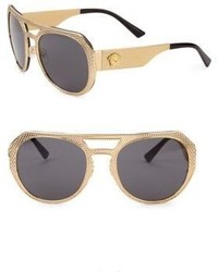 Versace Textured Aviator Sunglasses