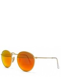 Ray-Ban Unisex Adult Round Metal Sunglasses Polarised Mirror Rb3447 50