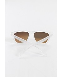 Urban Outfitters Clear Matte Orange Flash Square Sunglasses