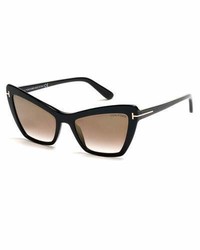 Tom Ford Valesca Cat Eye Flash Sunglasses Goldblack
