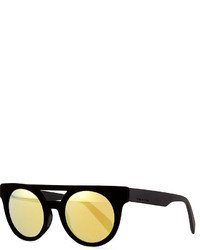 Italia Independent Velvet Brow Bar Mirrored Sunglasses