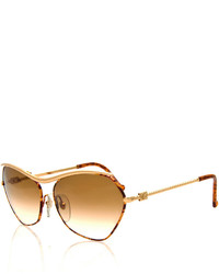 Christian Lacroix Vintage Twist Arm Sunglasses Goldtortoise