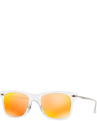 Ray-Ban Wayfarer Mirror Matte Clear Sunglasses Brownorange
