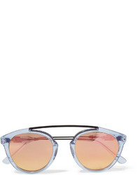 Westward Leaning X Olivia Palermo Flower 14 Aviator Style Acetate And Metal Mirrored Sunglasses