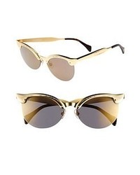 Wildfox Crybaby Deluxe 57mm Sunglasses Gold One Size