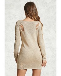 Forever 21 Metallic Knit Sweater Dress
