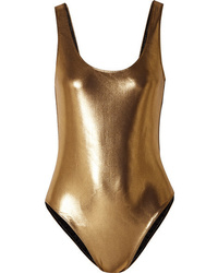 Marie France Van Damme Metallic Swimsuit