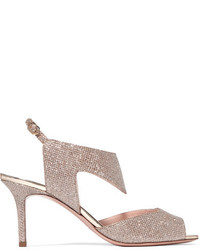 Nicholas Kirkwood Leda Textured Lam Sandals Gold