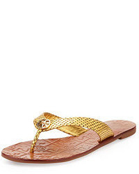 Gold Thong Sandals